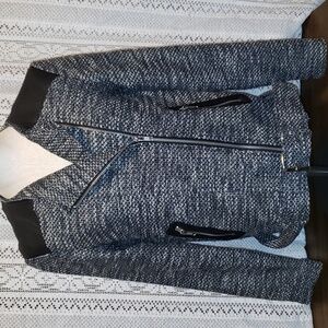 TWEED MOTO STYLE BELTED JACKET FOREVER 21